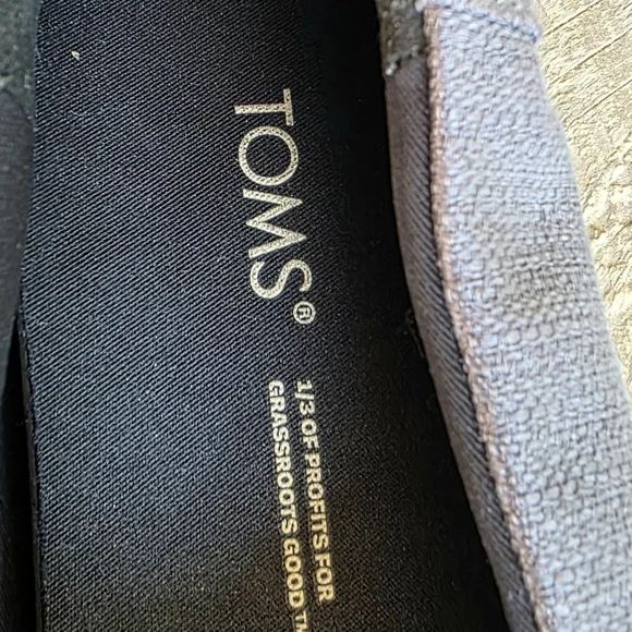 Toms Womens Slip-On Loafers - Blue and White - Picture 3 of 4